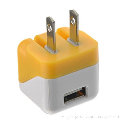 Dual Color Mini USB Wall Charger for iPhone 5/5S/4S/3, Samsung S4/S5/Note2 3, US Plug Folding